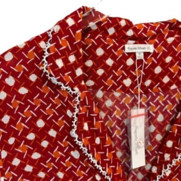 NWT Poupette St Barth | Women's Red Moon Georgette Print Jumpsuit Size Medium - Picture 5 of 12